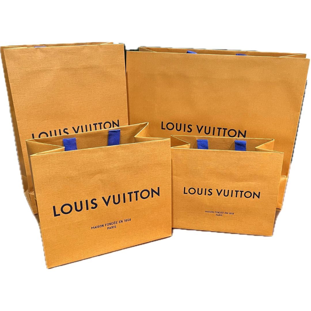 【未使用】LOUIS VUITTON ルイ ヴィトン LV オレンジ ショッパー 紙袋 手提げ袋 サイズ違い 4種類 8枚セット【送料無料】