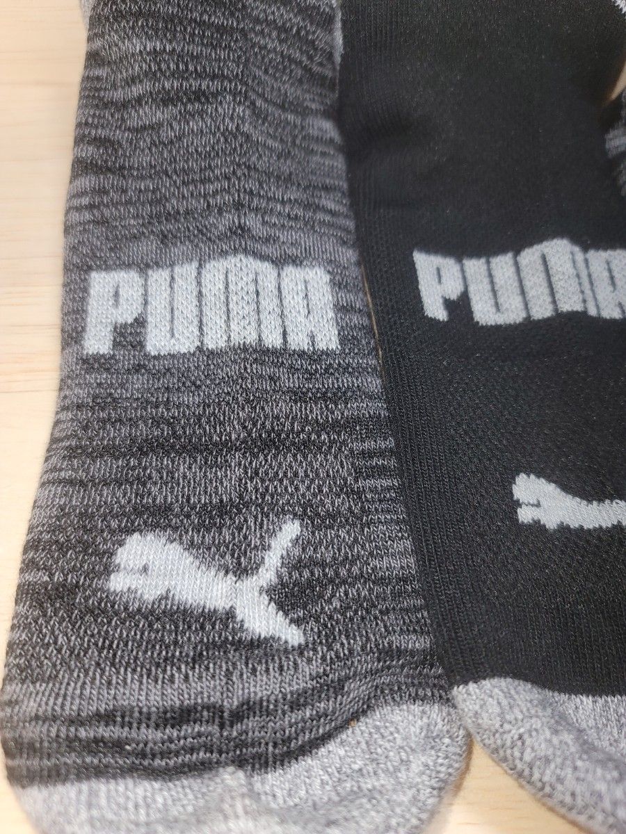 プーマ　PUMA　靴下　ソックス　クルーソックス　新品　25~27　　3足　アーチサポート　靴下　メッシュ　蒸れない　クッション