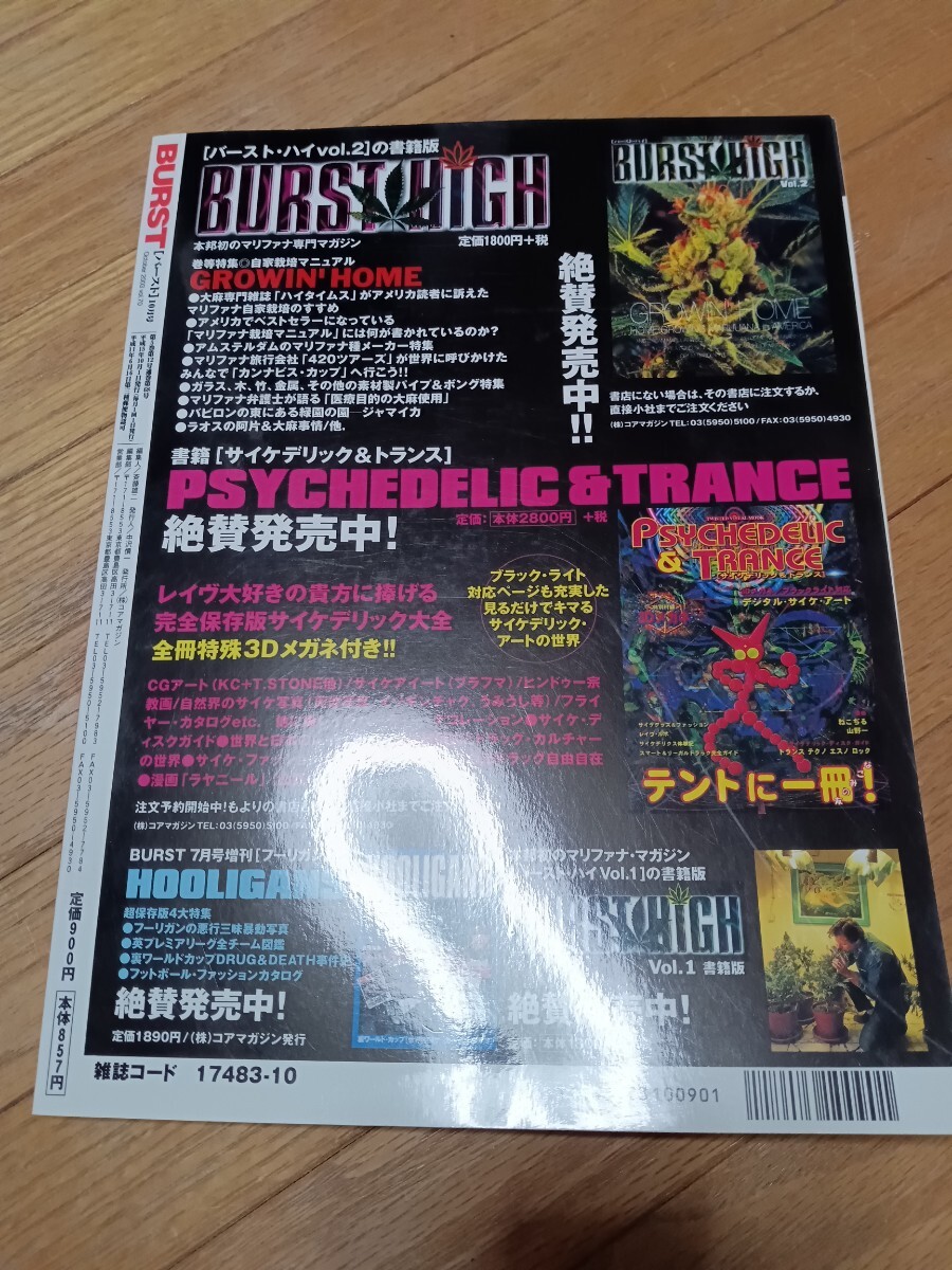 「BURST Vol.70/2003年10月号」雑誌/古本/中古/パンク/ハードコア/TATOO/刺青/ピアス/仲野茂/ANARCHY/HIRO/RISING SUN/石丸玄章/釣崎清隆_画像7