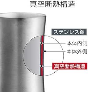 ドウシシャ 飲みごろメガジョッキ 1.0L シルバー ブラックハンド_画像4