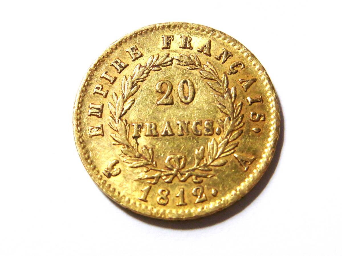 **K21.6/1812 год / Франция / Napoleon /20 franc золотая монета (6.42g)/ уплата 5 месяц 22 день ( вода ). 13 час до . возможно person только ставка возможна **