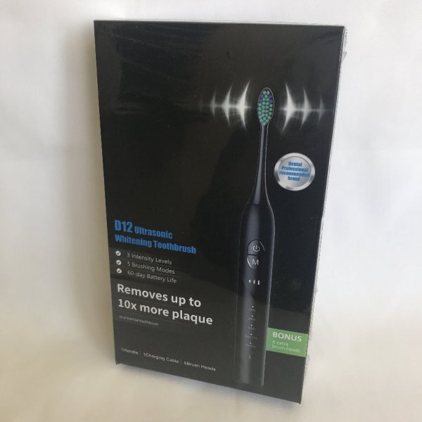 ☆未開封☆ 電動歯ブラシ 充電式 替えブラシ6本 D12 Ultrasonic Whitening toothbrush 29 00089_画像1