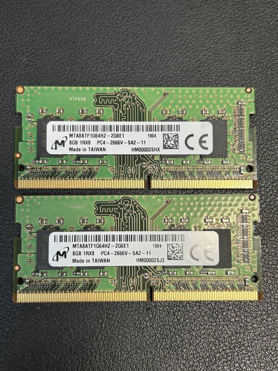 #4 Micron PC4-2666V 16GB（8GB x 2枚）Note用　 ■動作確認済■送料無料