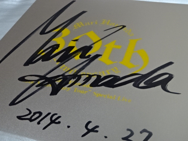  postage 185 jpy *.# Hamada Mari autograph autograph superior article 30 anniversary Live 2014 year 30 anniversary Tour. final : Tokyo international forum 