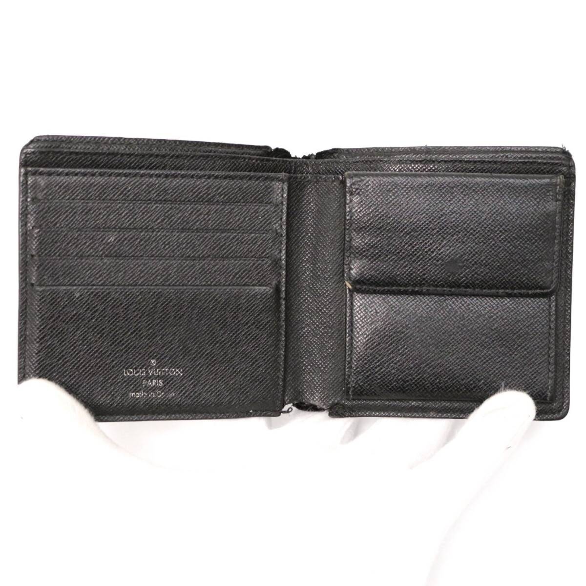 ルイヴィトン N62664 ダミエ グラフィット ポルトフォイユ マルコ 折り財布 ウォレット folded wallet チェック ブラック LOUIS VUITTON