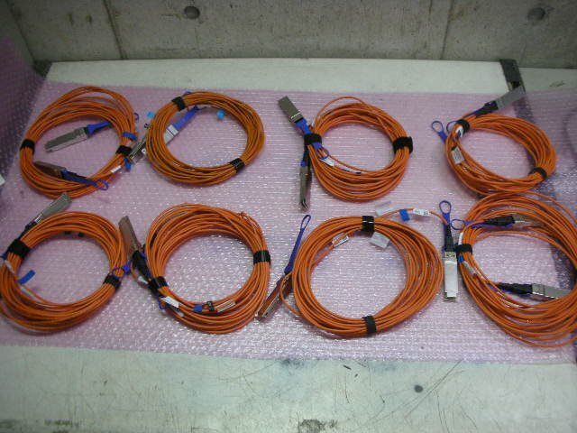 Mellanox 56G 10m QSFP ActiveFiber Cable 8ps.@Set!