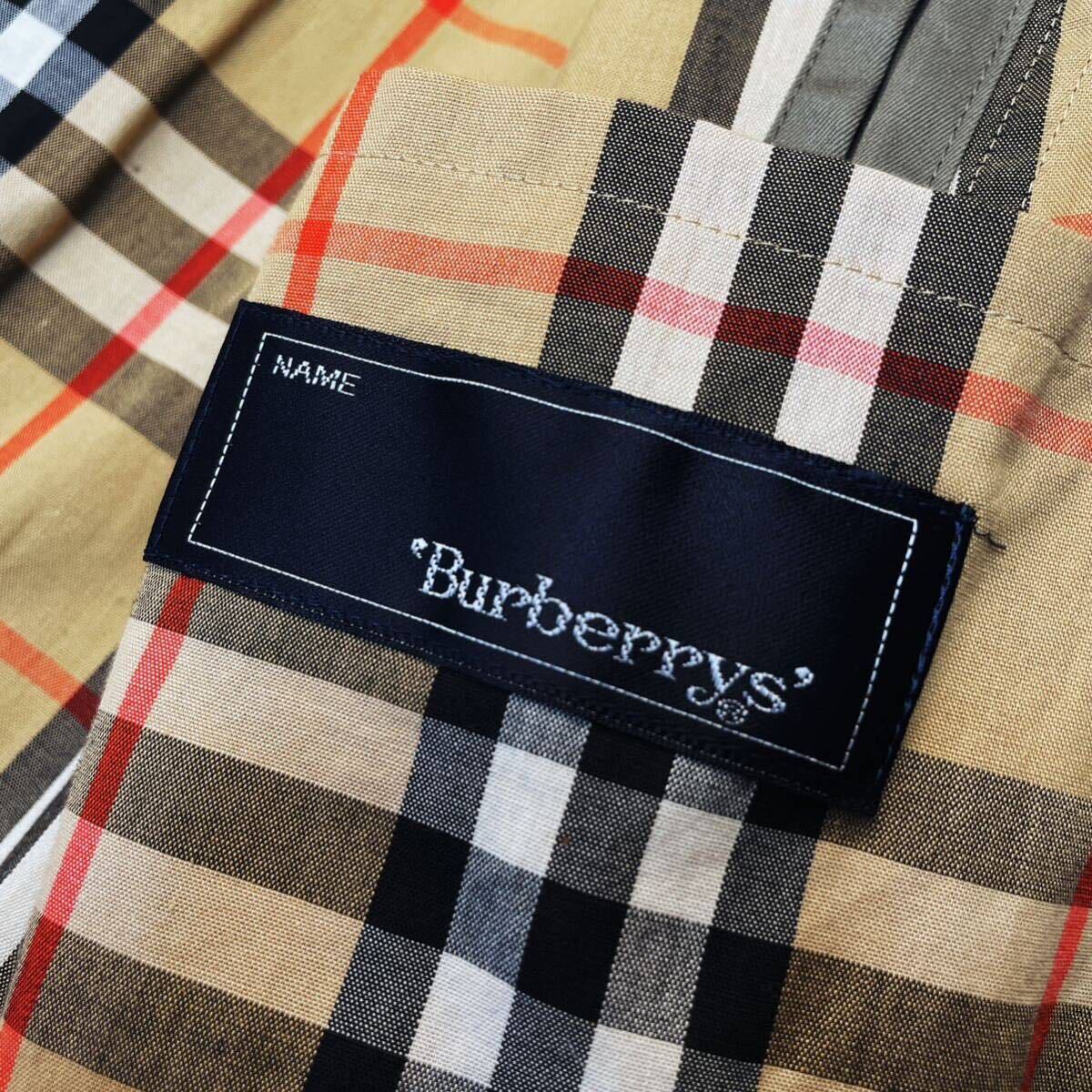 A9【シルクのような光沢感】定価15万 美品●BURBERRY collection●高級ステンカラーコート バーバリーコート メンズ　モードシワ加工!!_画像2