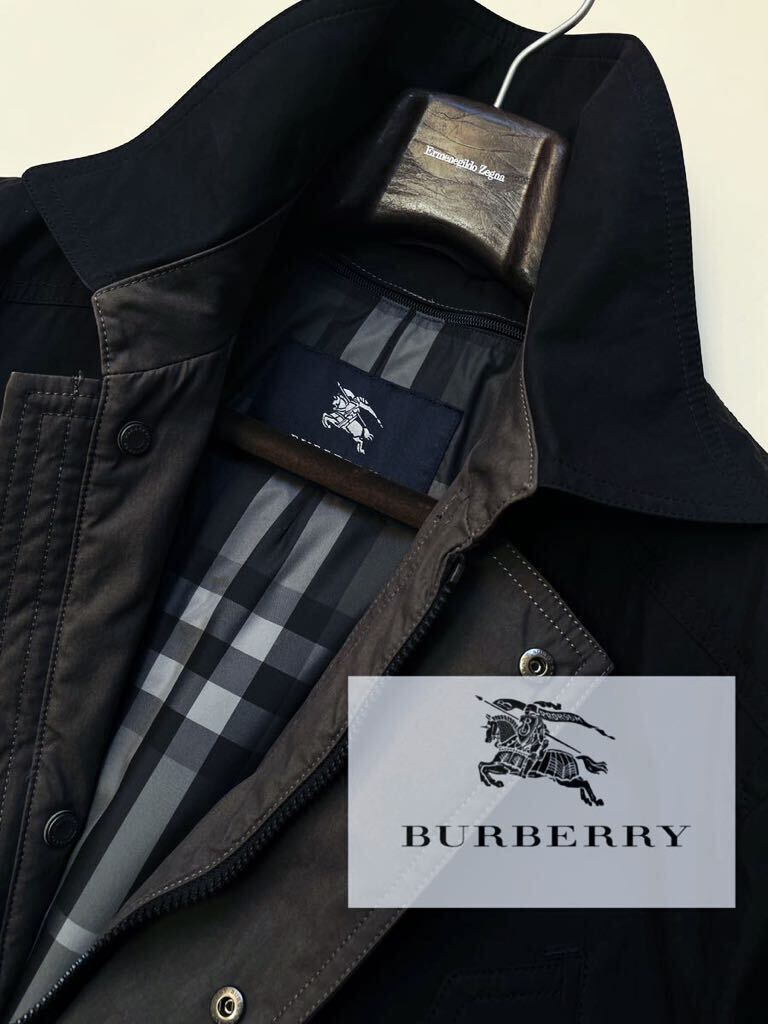 B44 тень noba проверка *15 десять тысяч *BURBERRY LONDON* down подкладка 2way блузон жакет * Burberry блузон мужской стандартный товар LL