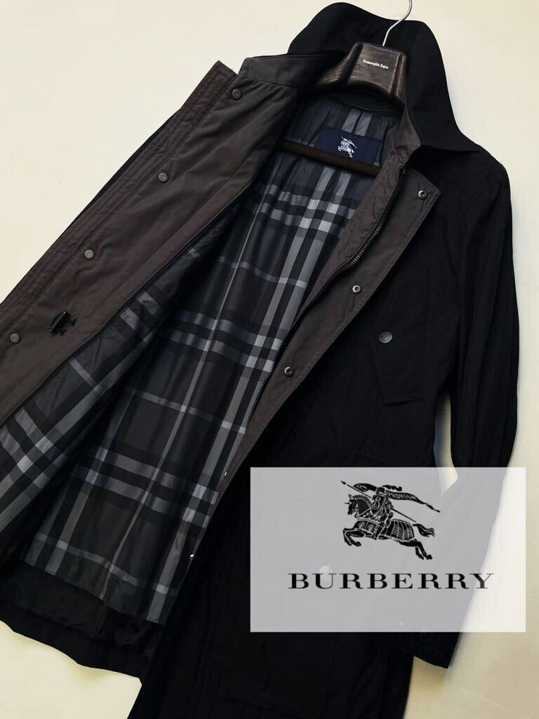 B44 тень noba проверка *15 десять тысяч *BURBERRY LONDON* down подкладка 2way блузон жакет * Burberry блузон мужской стандартный товар LL