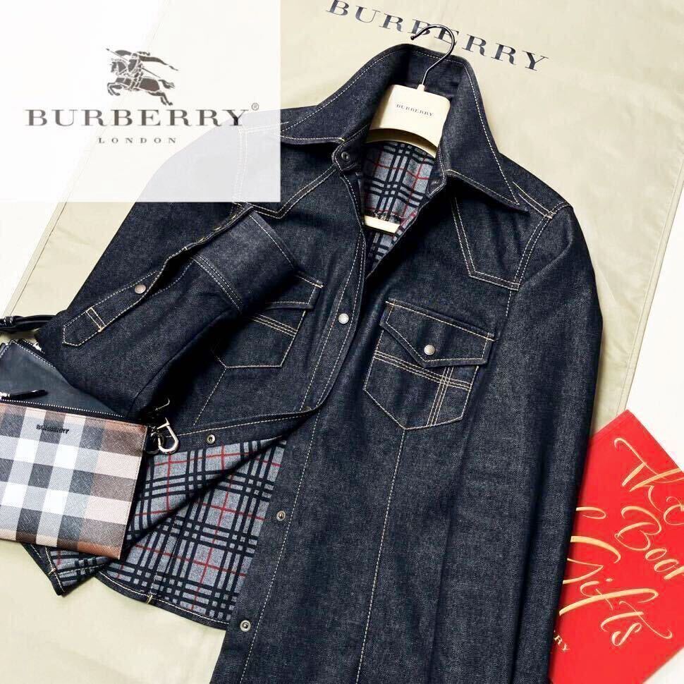 BURBERRY LONDON バーバリー デニムジャケット メガチェック Yahoo!オークション - N44【メガチェック】10万 超美品BURBERRY