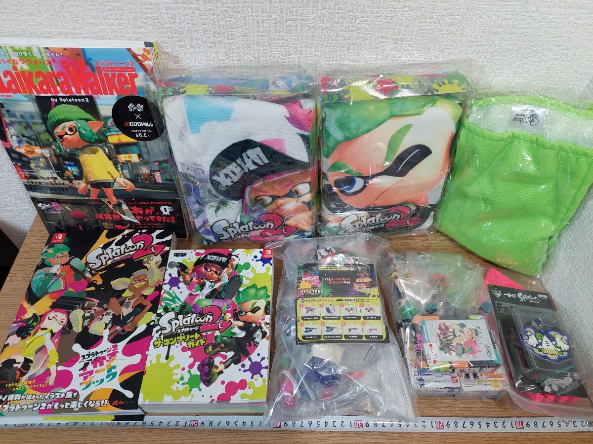 【ジャンク】Splatoon　スプラトゥーン　本　フィギュア　タオルなどグッズまとめてセット_画像1