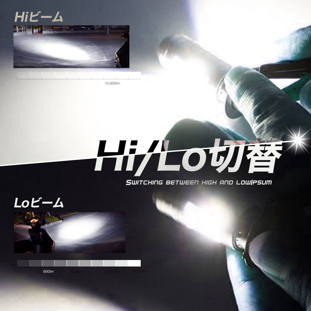 PH7 バイクヘッドライト 2個 Hi/Lo LED バルブ 原付 スクーター ジョグ ディオ モンキー ゴリラ カブ ジャイロ エイプ レッツ シグナス _画像4