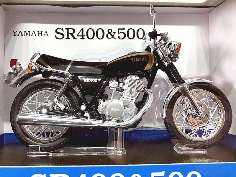 アオシマ　1/12　ヤマハ SR400 ブラックゴールド　オートバイ　ミニカー　同梱OK　1円スタート★H_画像3