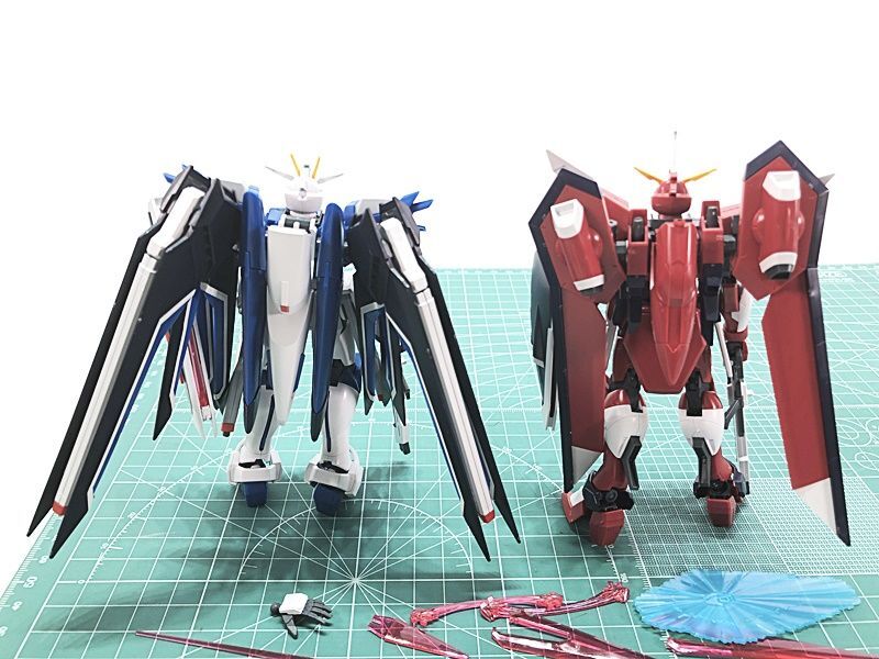 HG　ライジングフリーダムガンダム・イモータルジャスティスガンダム　組立済み　セット ※補足欄参照　ガンプラ　同梱OK　1円スタート★S_画像5