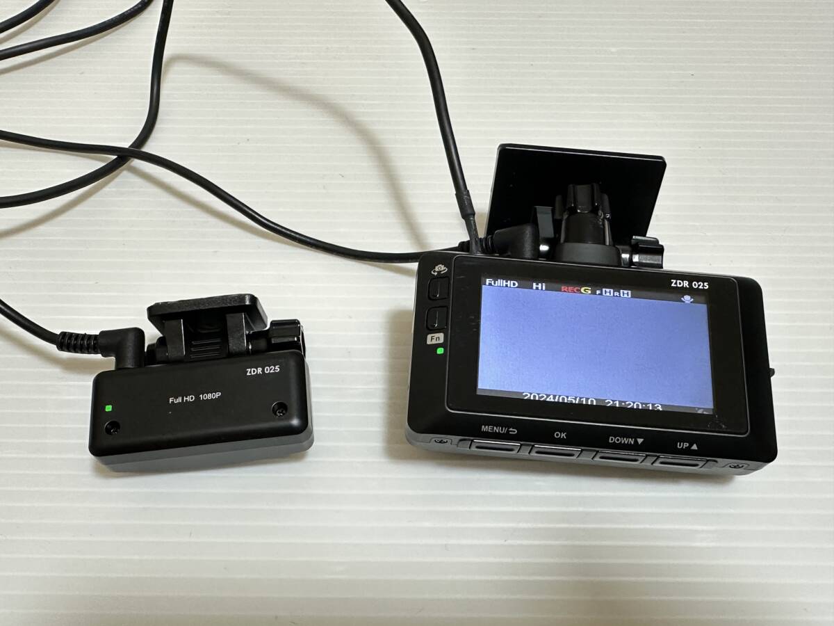 536 前後カメラ コムテック COMTEC ZDR-025 ドラレコ ドライブレコーダー 送料520円_画像2