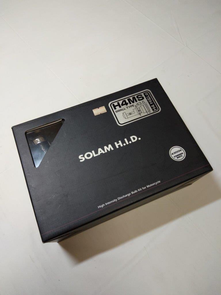 【1点限定特価！】SOLAMソーラム HID H4MS HI/LOW 35Wバルブ 4300K 1灯 バイク専用設計 日本製 新品_画像1