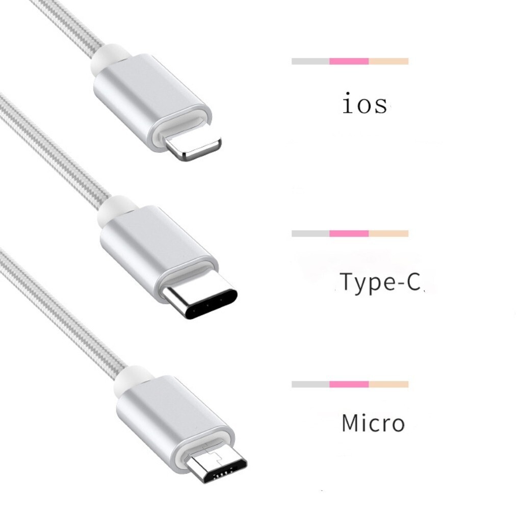 3in1充電ケーブル USB ライトニングケーブル microの画像6