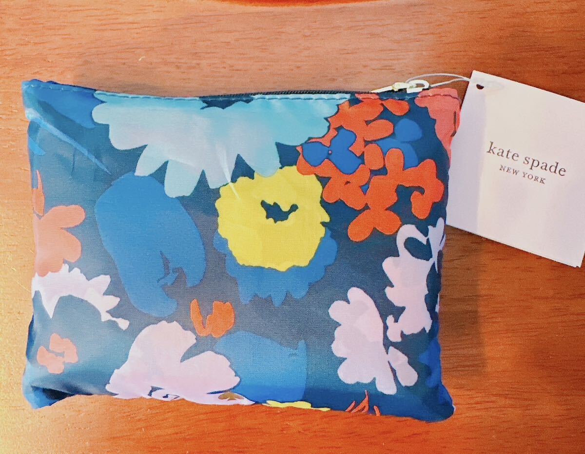 [ новый товар ]kate spade Kate Spade эко-сумка темно-синий цвет цветочный принт 