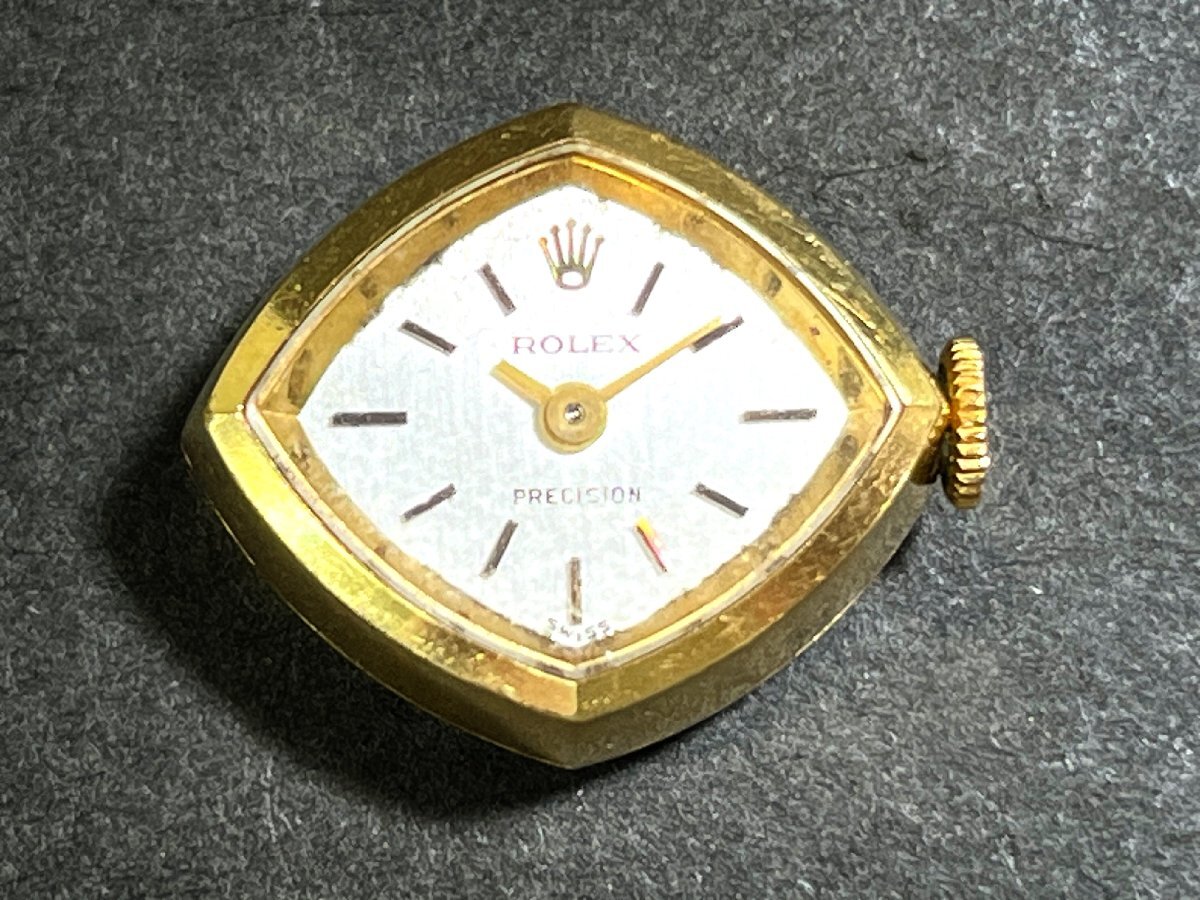 ROLEX Rolex PRECISION Precision K18 hand winding lady's wristwatch operation body 