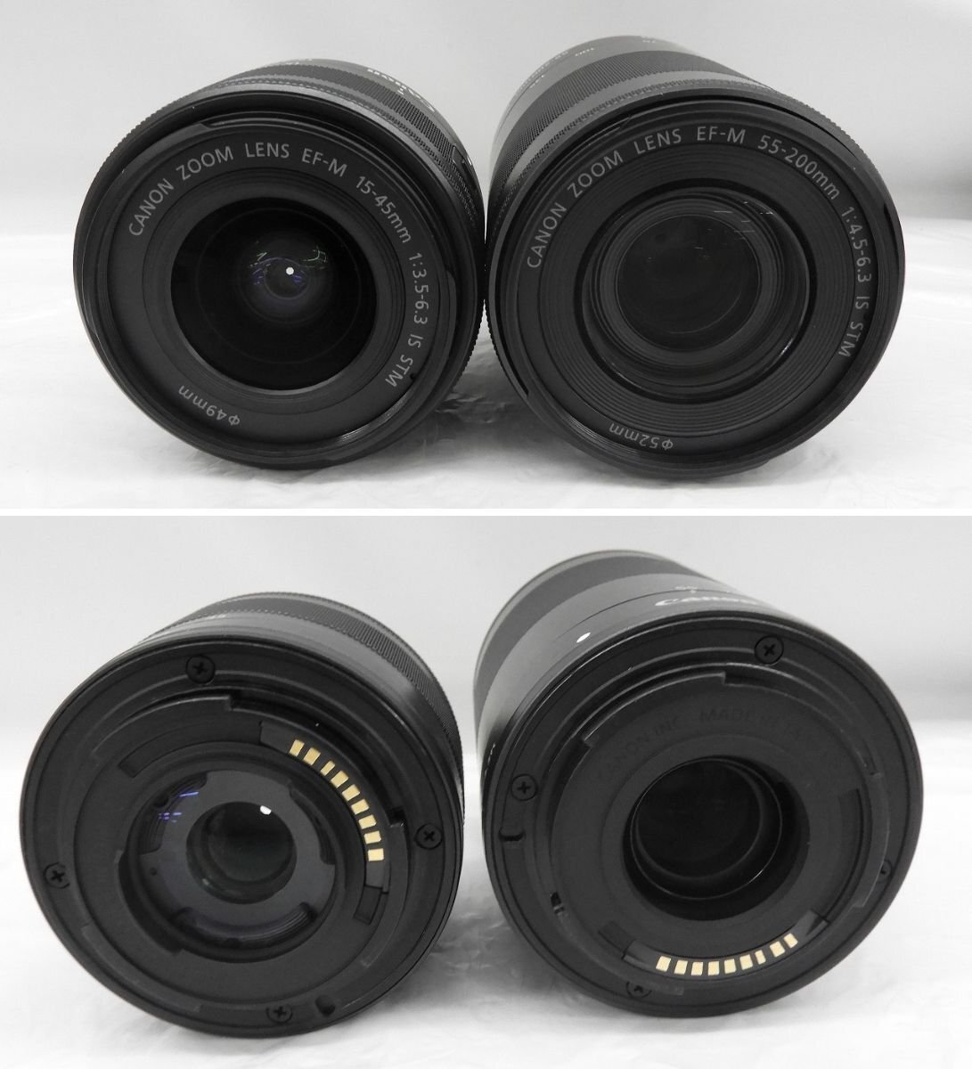 【中古品】Canon キャノン ミラーレス一眼レフカメラ EOS Kiss M ダブルズームキット(15-45/55-200) ブラック 11572124 0512の画像8