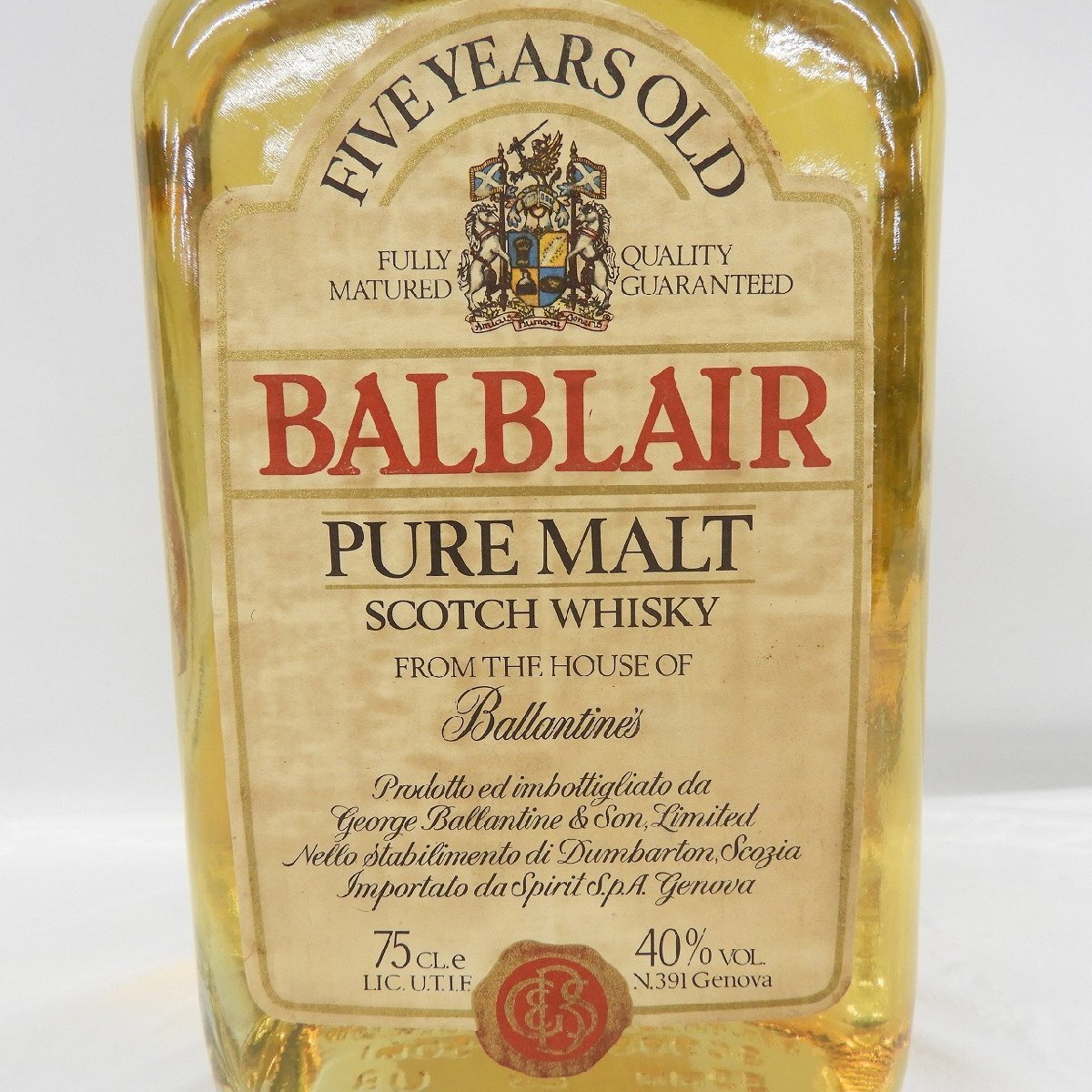 【未開栓】BALBLAIR バルブレア 5年 ピュアモルト ウイスキー 750ml 40％ 11567783 0507の画像2