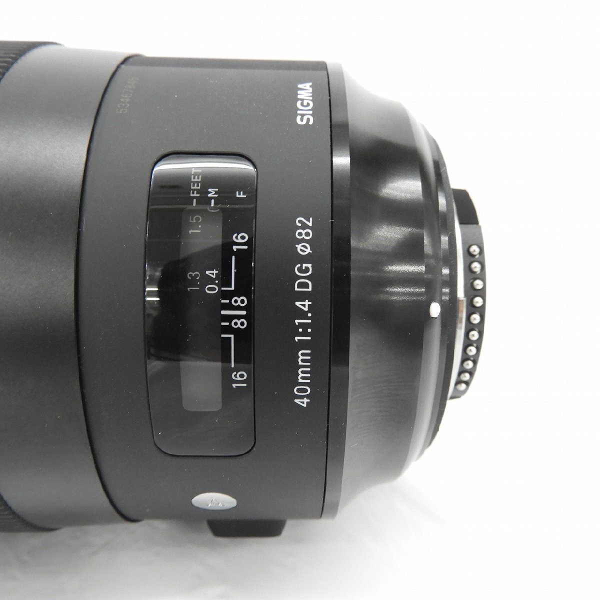 【中古品】SIGMA シグマ カメラレンズ 40ｍｍ F1.4 DG ニコン用 11577150 0513の画像5