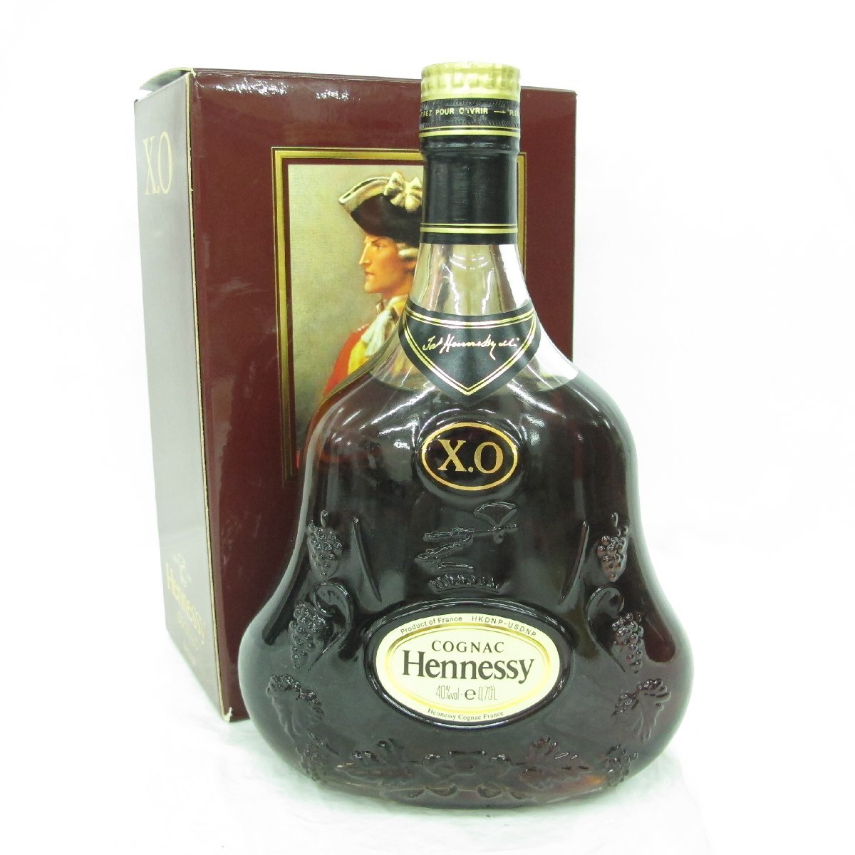 【未開栓】Hennessy ヘネシー XO 金キャップ クリアボトル ブランデー 700ml 40% 箱付 11578471 0519_画像1