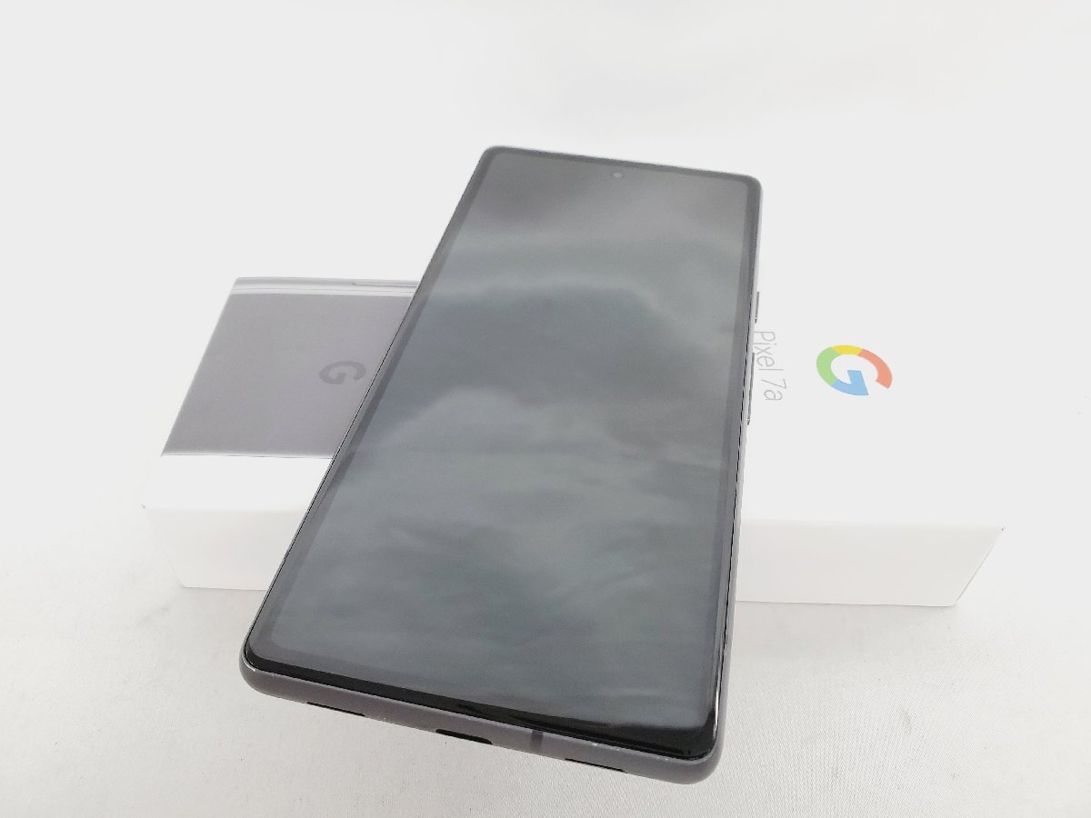 1円～【中古品】SoftBank ソフトバンク スマートフォン Google Pixel 7a 128GB G82U8 チャコール 判定△ ※SIＭロック解除済 11575757 0516_画像1