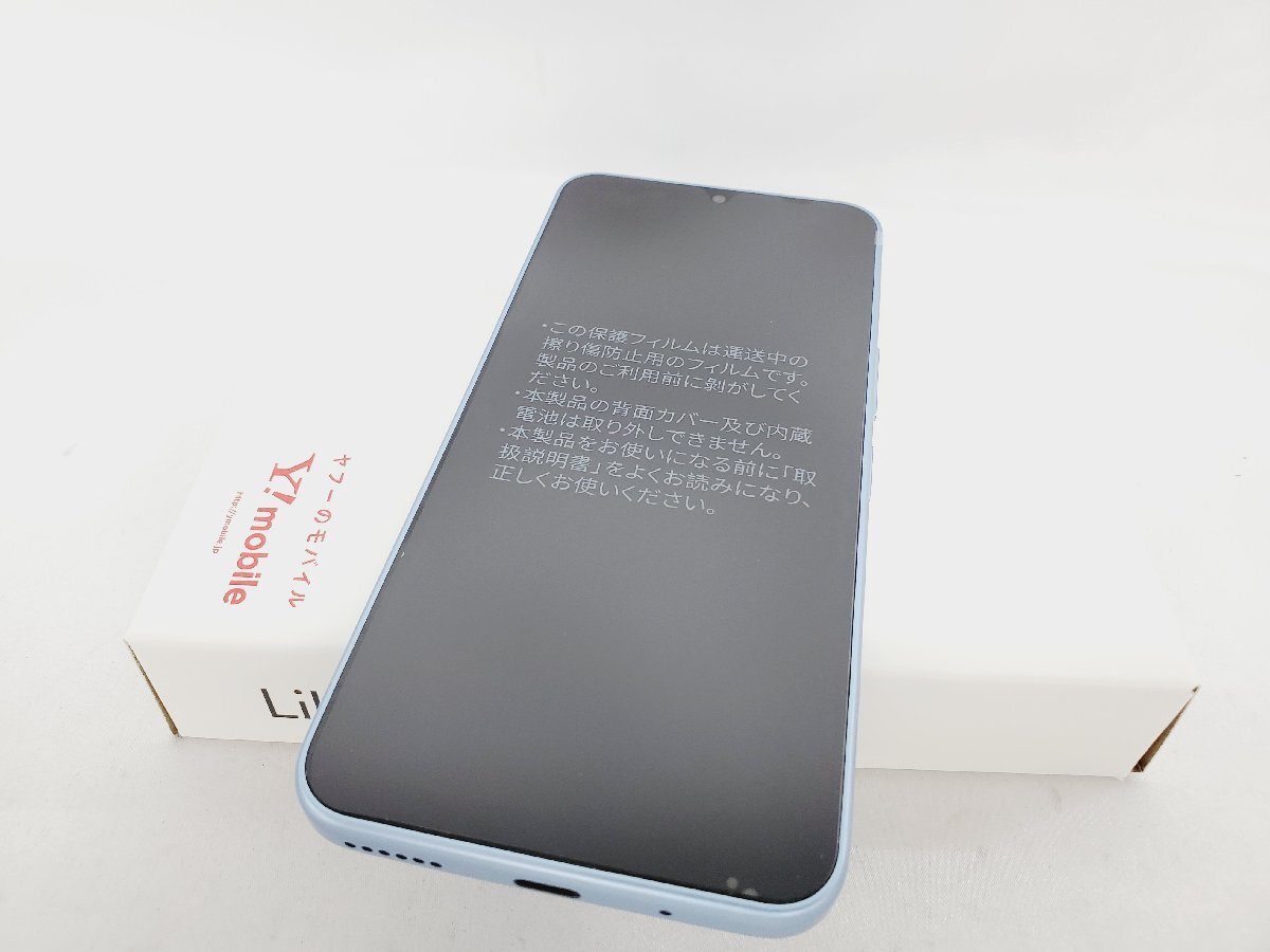 1 иен ~[ не использовался товар ]Y!mobile смартфон ZTE Libero 5G IV A302ZT голубой суждение 0 *SIM разблокирован .11577050 0516