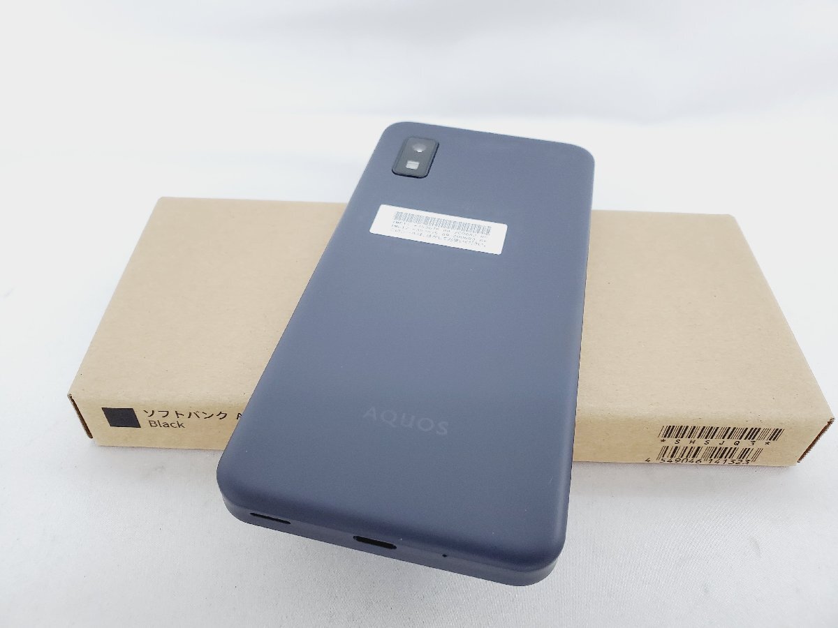 【未使用品】SoftBank ソフトバンク スマートフォン SHARP AQUOS Wish3 A302SH ブラック 判定○ 933116514 0521_画像2