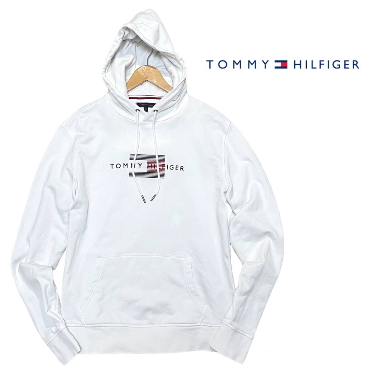 ★1円〜 TOMMY HILFIGER トミーヒルフィガー 近年モデル 春夏 プルオーバー フーディー パーカー XLサイズ★の画像1