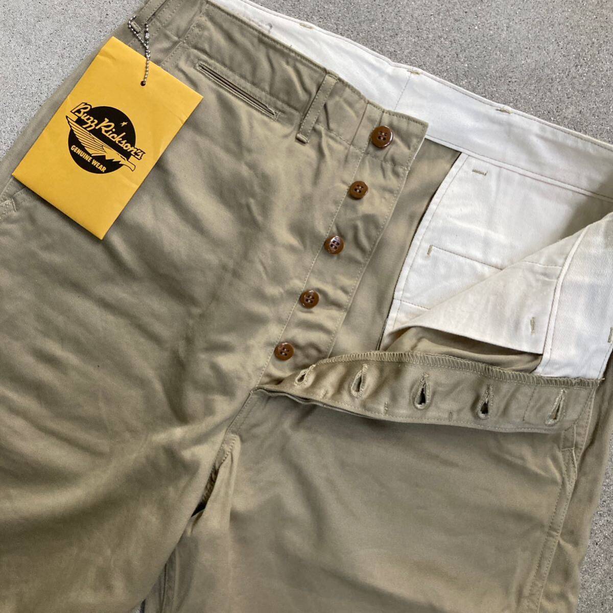 BUZZ RICKSON'S M43036 EARLY MILITARY CHINOS 1942 MODEL / US ARMY USMC 45 KHAKI M-41 M-42 TROUSERS PANTS WW2 大戦 40s_画像5