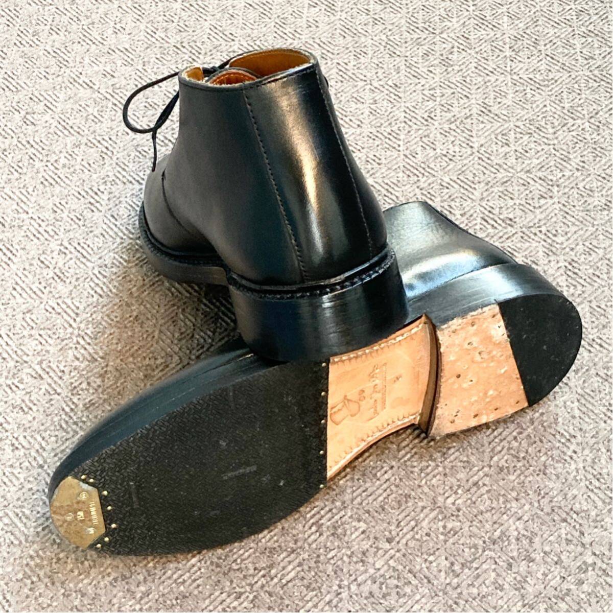 London Shoe Make CHUKKA BOOTS BLACK UK8 26.5㎝ ロンドンシューメイク チャッカブーツ / MICHELIN TRIUMPH 英国 ブーツ 革靴_画像7