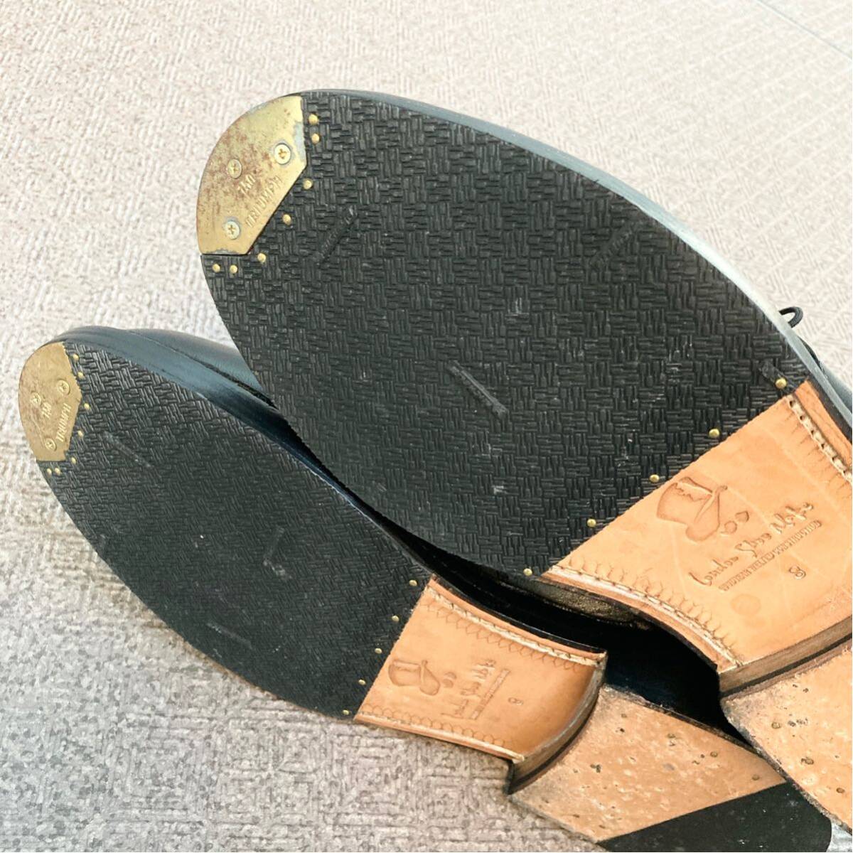 London Shoe Make CHUKKA BOOTS BLACK UK8 26.5㎝ ロンドンシューメイク チャッカブーツ / MICHELIN TRIUMPH 英国 ブーツ 革靴_画像9