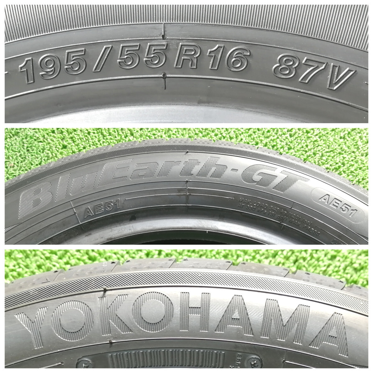 195/55R16 87V Yokohama BluEarth-GT AE51 新品 サマータイヤ 4本セット 送料無料 195/55/16 ヨコハマ N3241._画像3