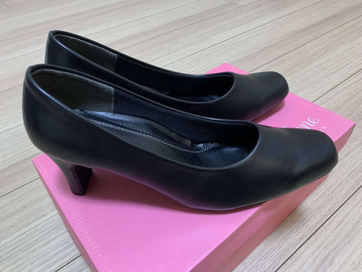  large size menue femme pumps 26.0cm low heel black trying on degree out of print 