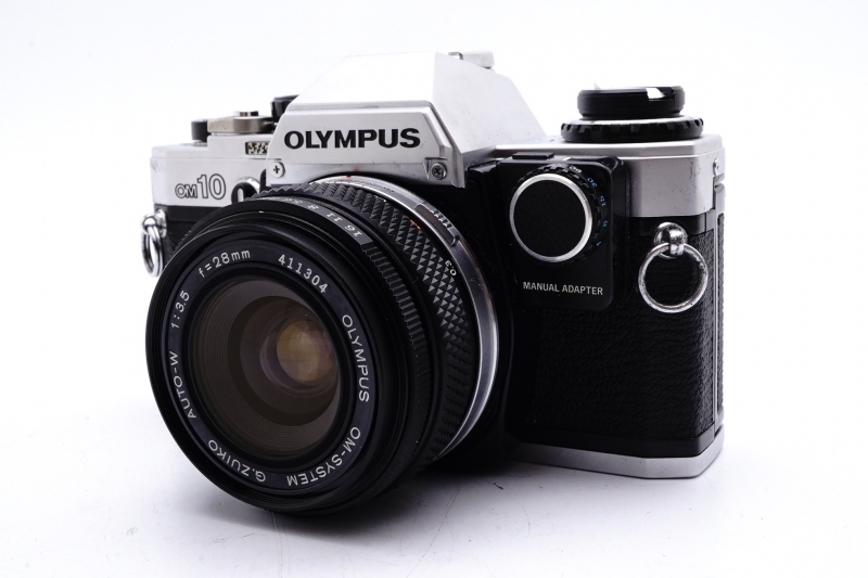 ★美品★ OLYMPUS OM10 G.ZUIKO AUTO-W 28mm F3.5 MANUAL ADAPTER Body Lens ボディ レンズ オリンパス 完動 キレイ ◆721_画像2