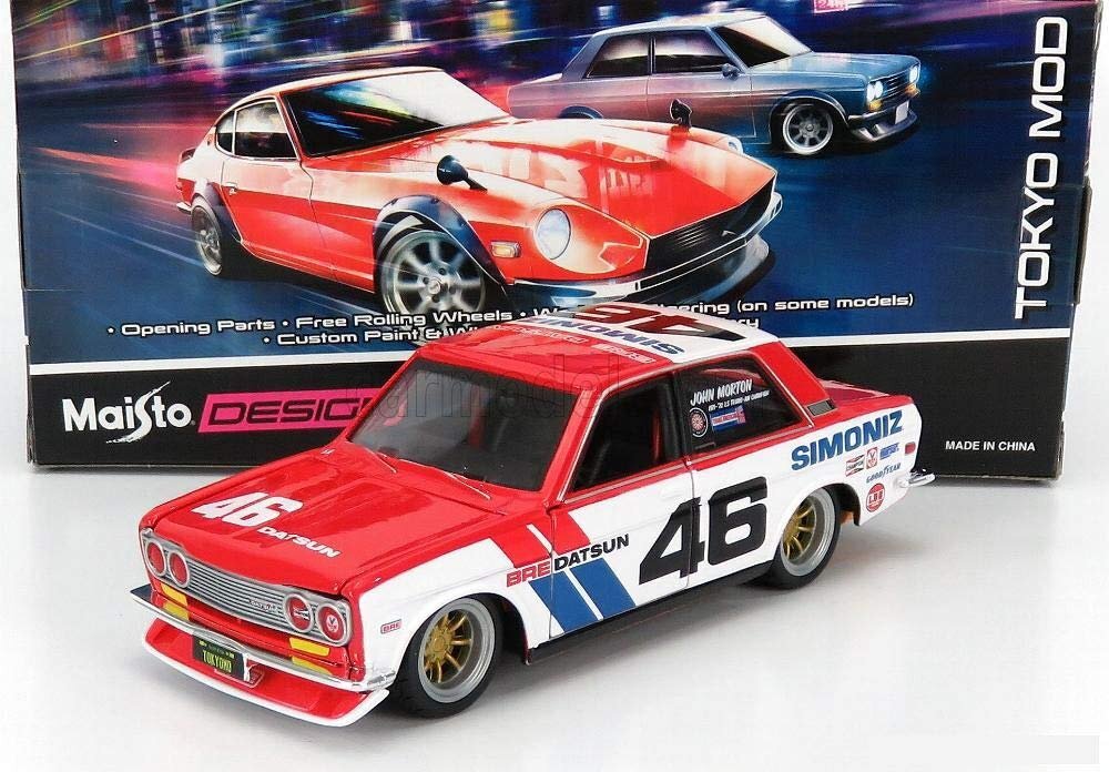 アウトレット品 Maisto マイスト 1/24 ダットサン DATSUN 510 BRE RACING TOKYO MODS ダイキャストカー_画像5