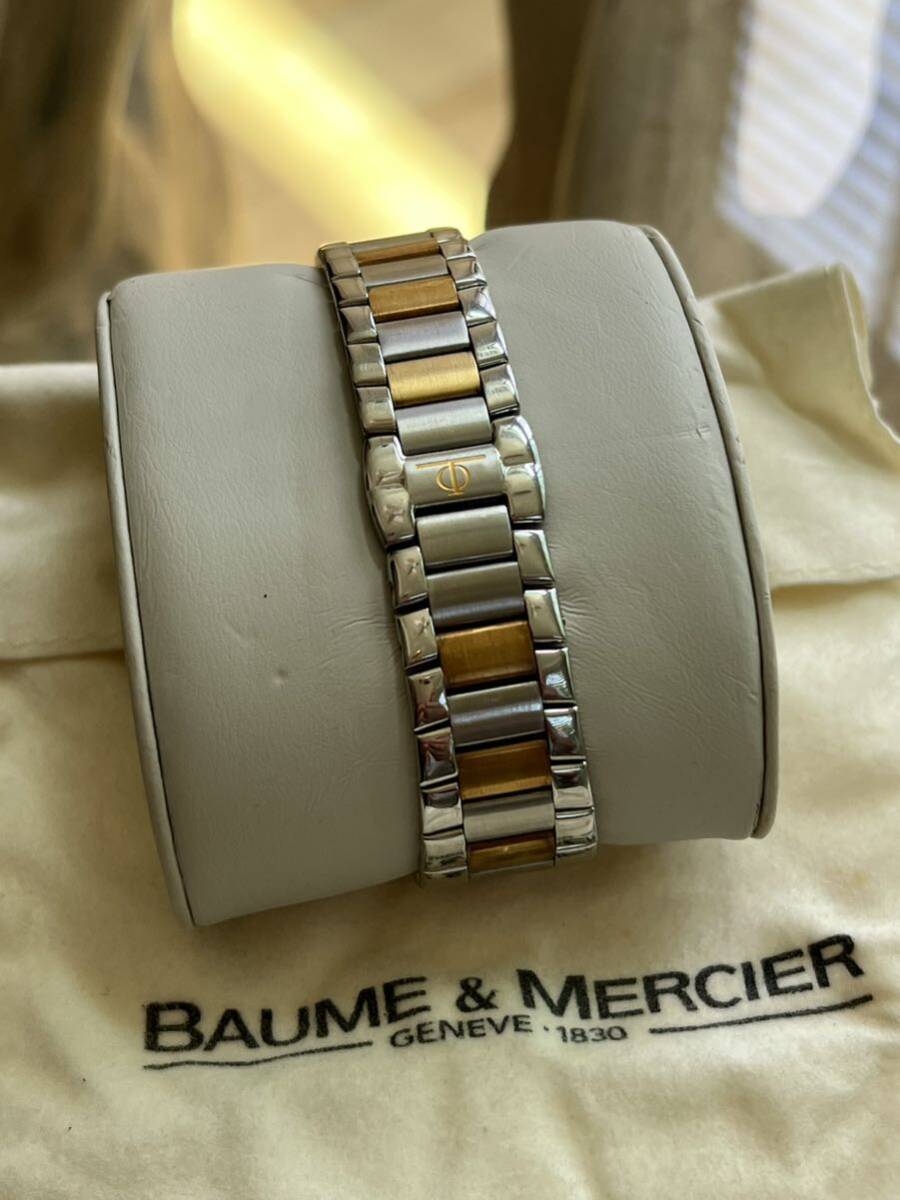 BAUME&MERCIER ボーム&メルシエ 腕時計 メンズ 11Pダイヤ RIVIERA リビエラYGxSS コンビ ゴールド文字盤 デイト 可動品の画像5