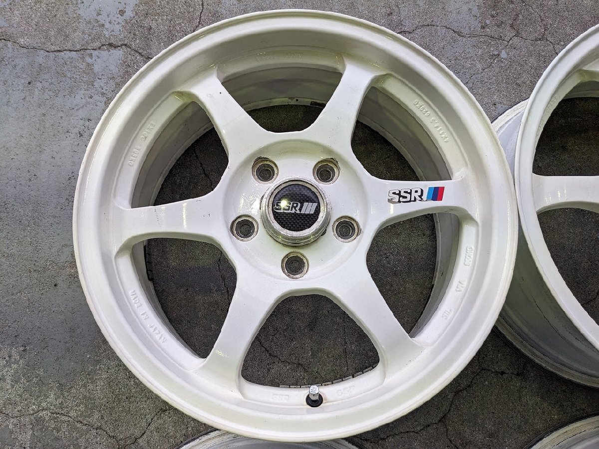 トレッド新横浜師岡店 大特価!! 中古アルミホイールのみ 4本 SSR TYPE-C 16インチ7.0J-5穴114.3+42 ホワイトの画像3