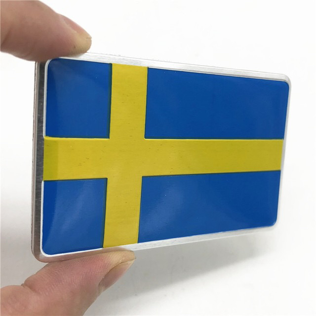 ボルボ / VOLVO スウェーデン国旗メタルステッカー V40/V60/V70/C60/C90/S40/S60/XC40/XC60_画像2