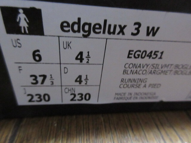 アディダスadidas23.0cm edgelux3W新品。品番EG0451の画像8