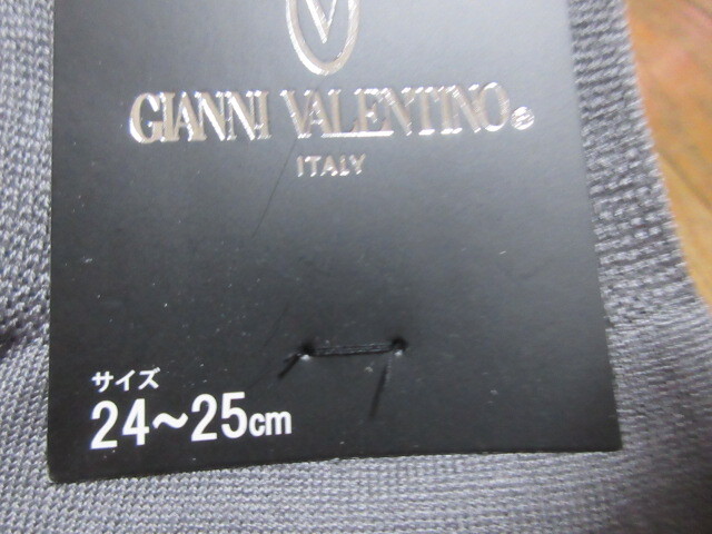 グンゼ製造ジャンニ・バレンチノ24-25サイズ綿100%グレー４足新品。_画像3