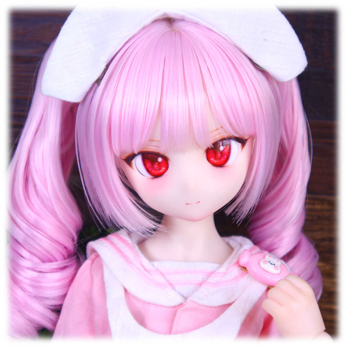 【さにさにむーん】DDH-28 カスタムヘッド セミホワイト肌+ディーラー様製アイ付き MDD ドルフィードリーム