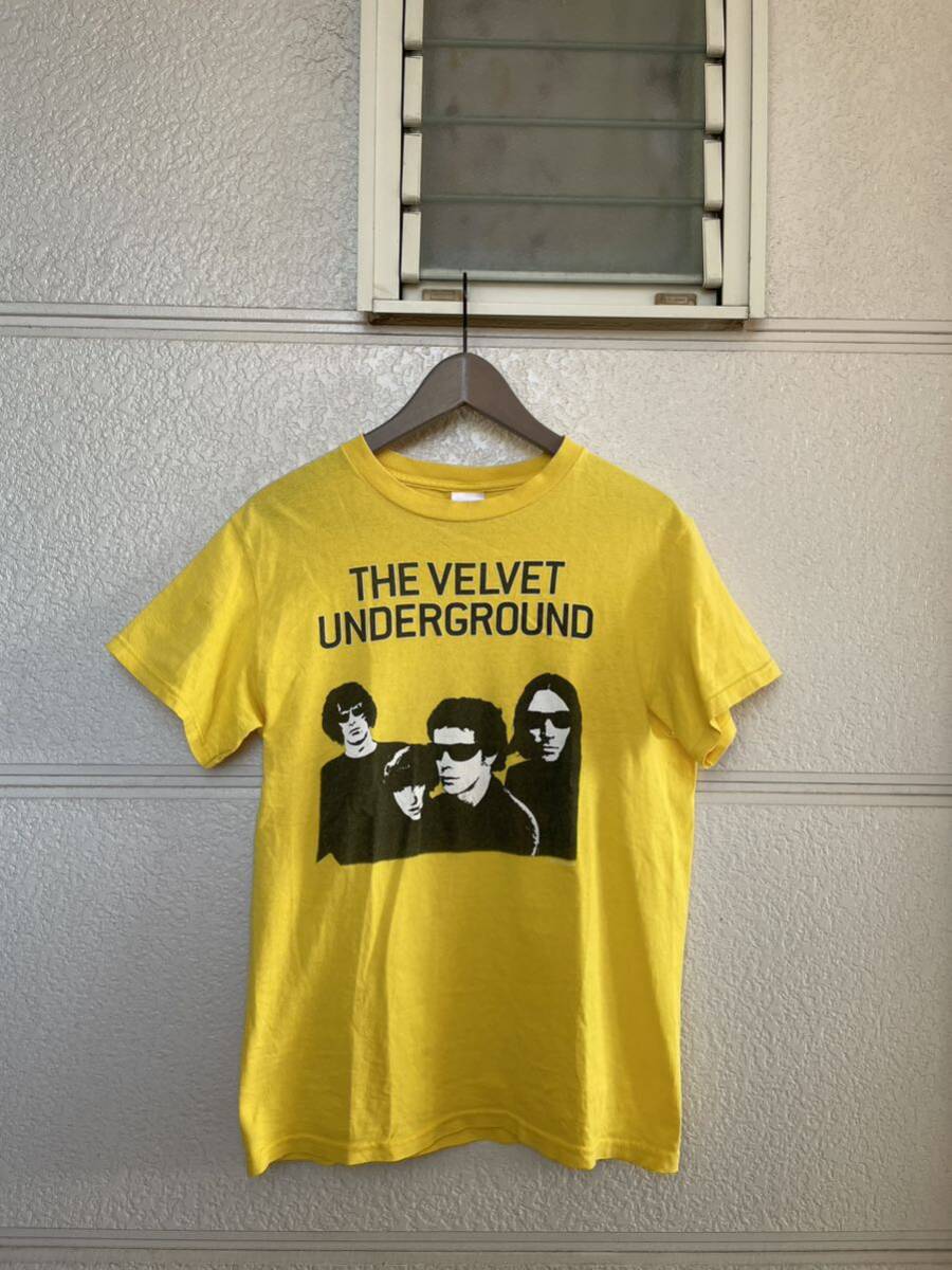 激レア 00s THE VELVET UNDERGROUND バンドTシャツ yellow バンT Y2K ヴェルヴェット・アンダーグラウンド ルー・リード tennessee river