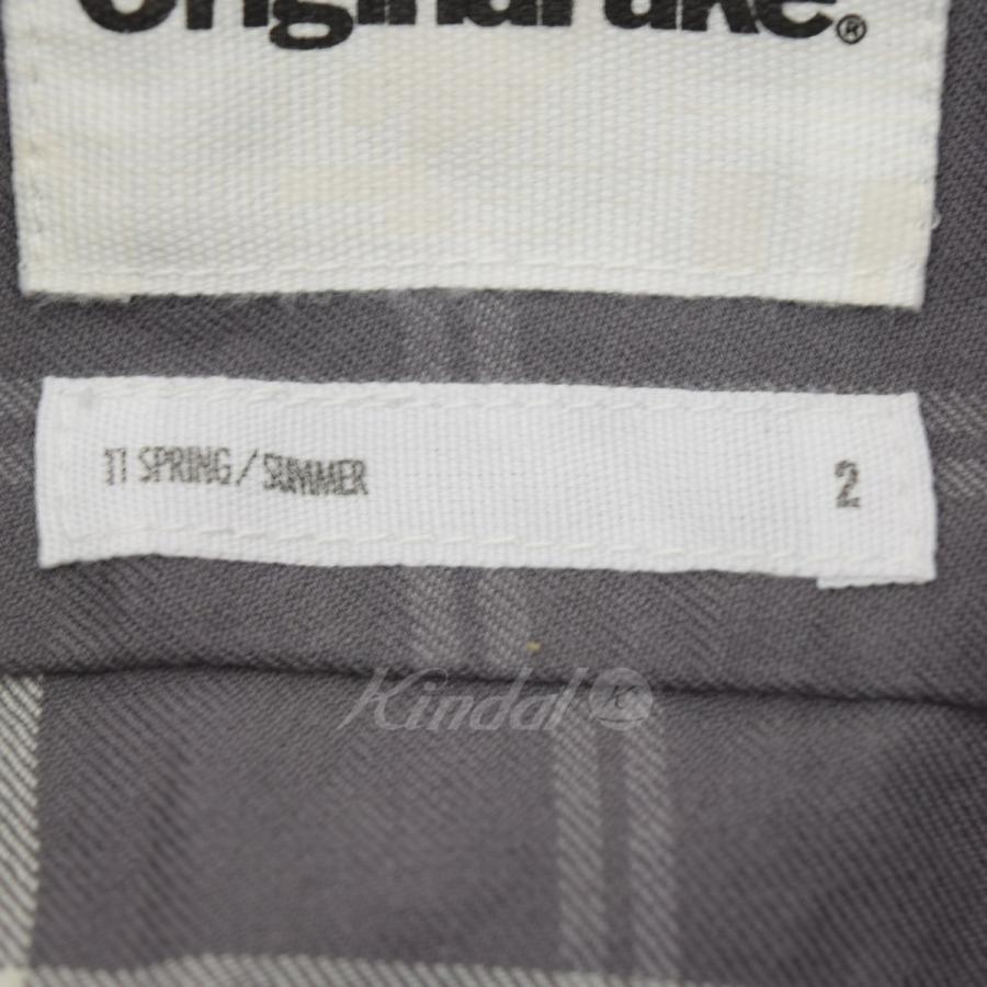 オリジナルフェイク Original Fake ショートスリーブ チェックシャツ グレー サイズ：2 商品番号:8066000241579_画像5