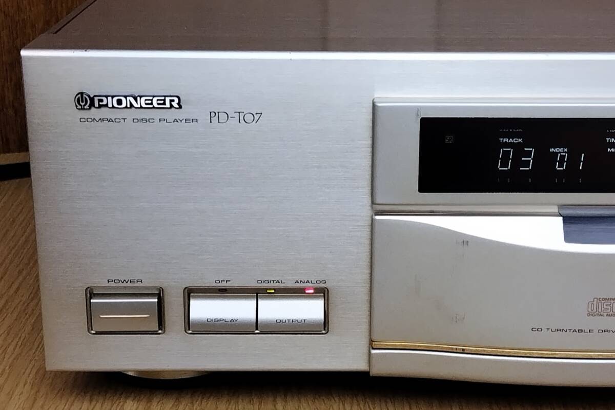 ◆動作良好◆Pioneer　パイオニア　PD-T07　【トレイベルト交換・メンテナンス済・純正リモコン付】_画像2