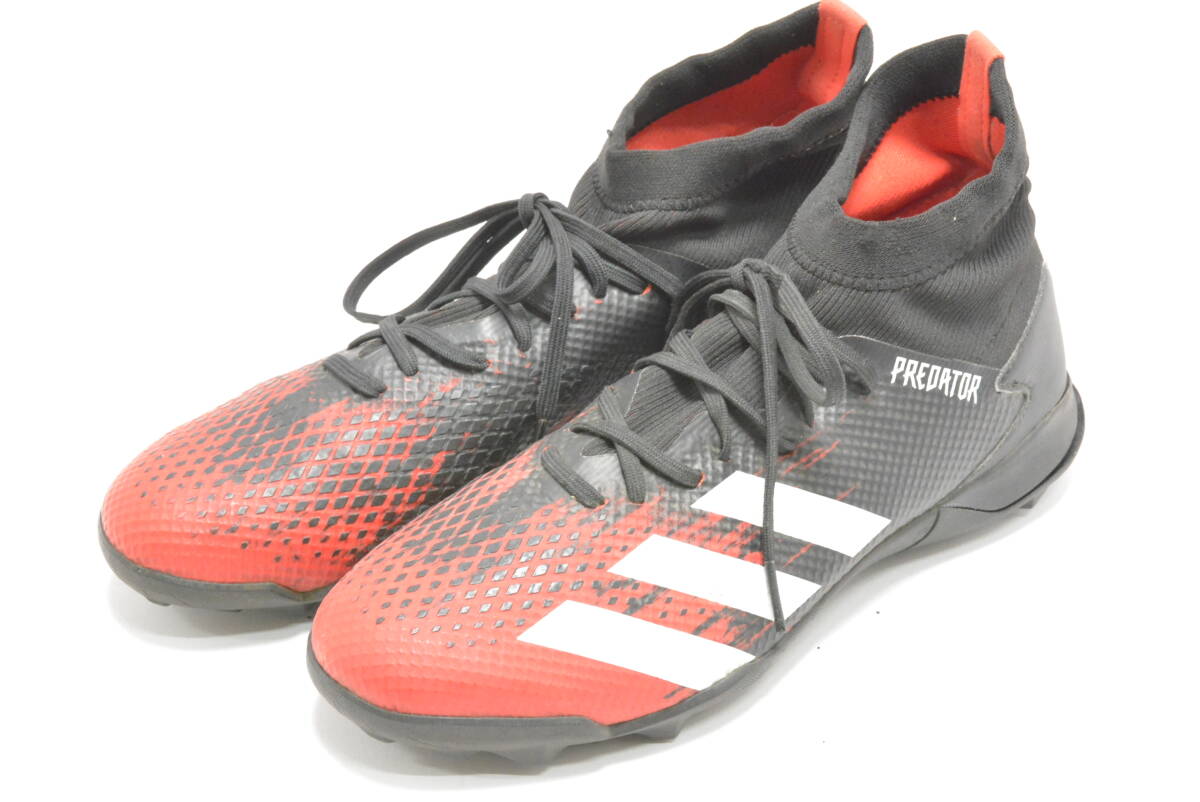 115 y092 美品 adidas PREDATOR アディダス プレデター 20.3 TF EF2208 ブラカク×ホワイト 27cmサッカー トレーニングシューズ_画像1