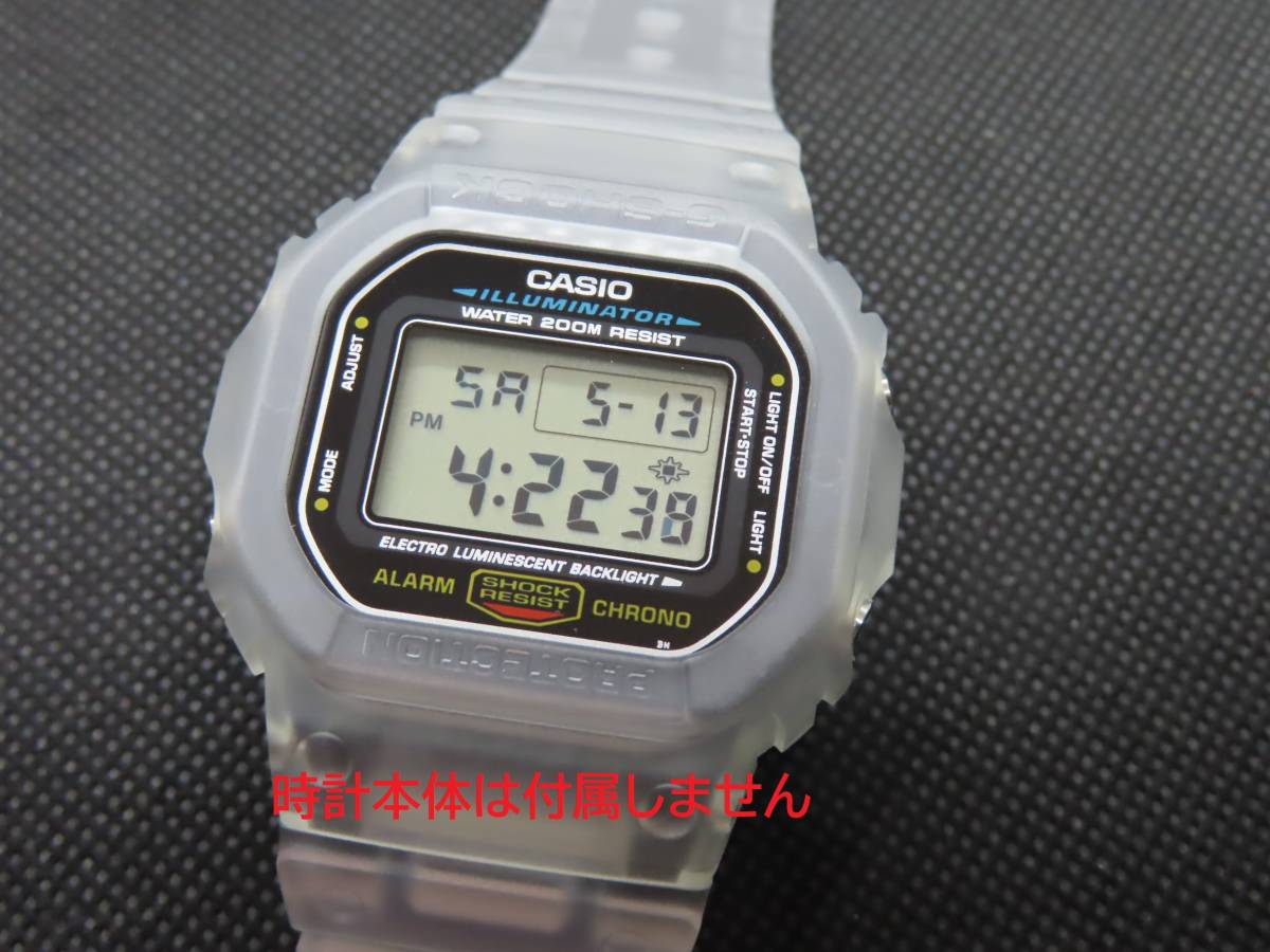 G-SHOCK/G shock Raver bezel * band set clear white [ module 1545 3229] for exchange tool attaching #DW-5600E,GWX-5600 and so on * free shipping 
