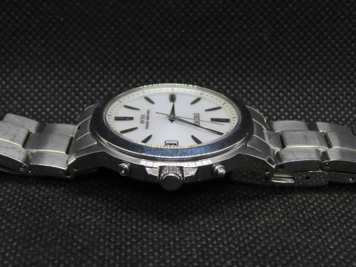 1円～【完動品・良品】SEIKO/セイコーSPIRIT/スピリット ソーラー電波時計 メンズ●SBTM167■7B52-0AF0★全国送料無料_画像3